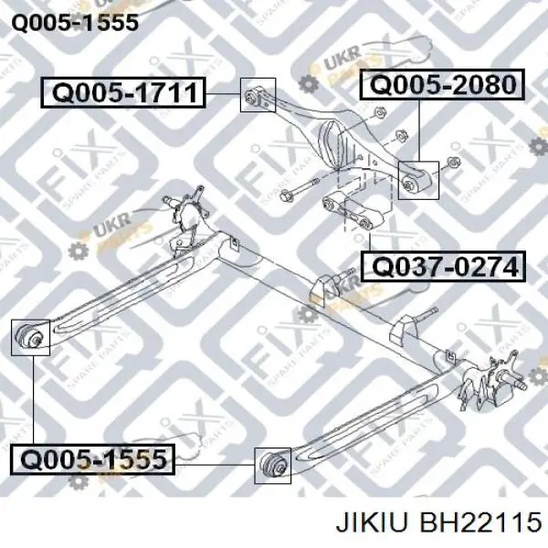 Сайлентблок задньої балки BH22115 Jikiu