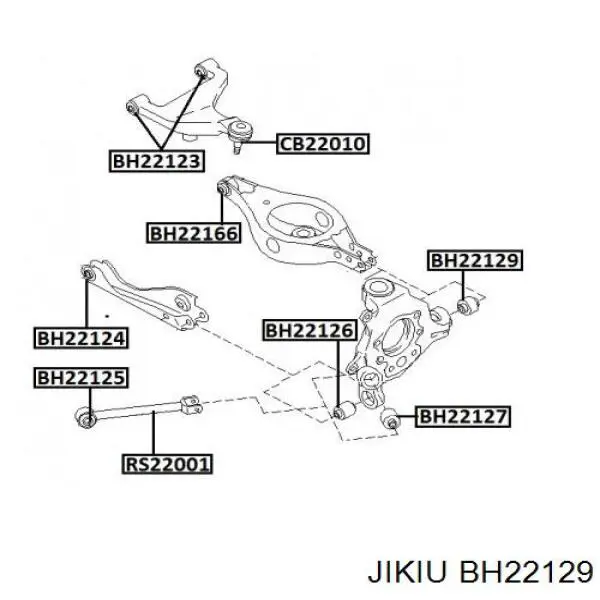 BH22129 Jikiu Сайлентблок задньої підвіски