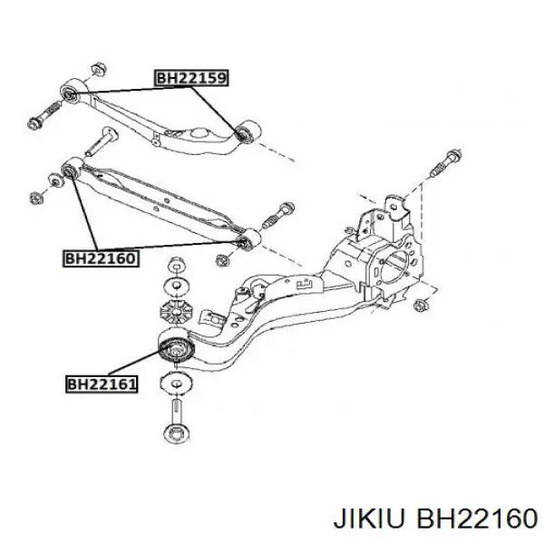 Купити BH22160 Jikiu Сайлентблок заднього нижнього важеля