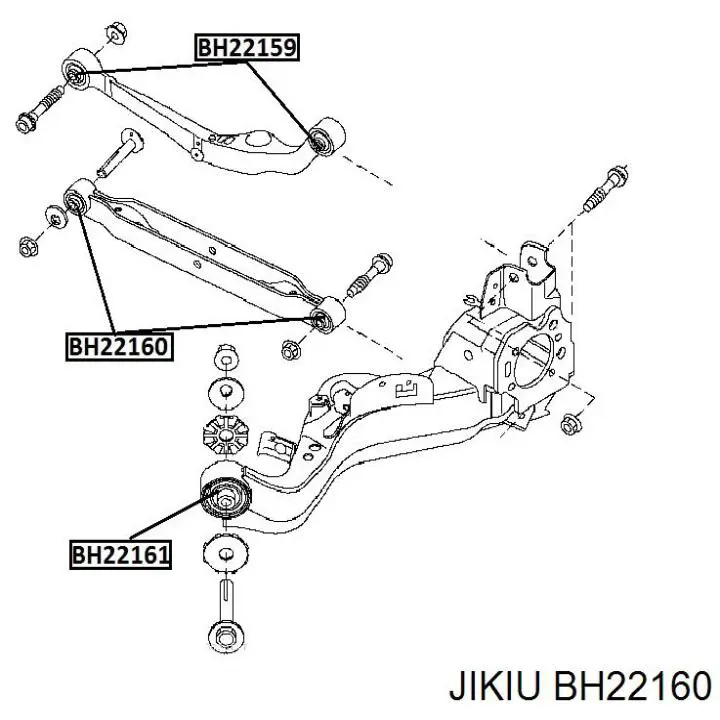 BH22160 Jikiu Сайлентблок задньої тяги