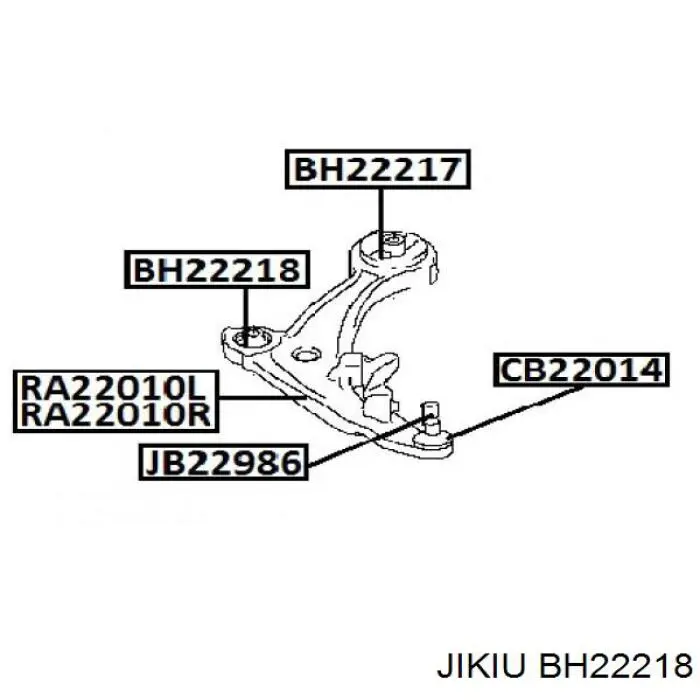Купити BH22218 Jikiu Сайлентблок передньої підвіски
