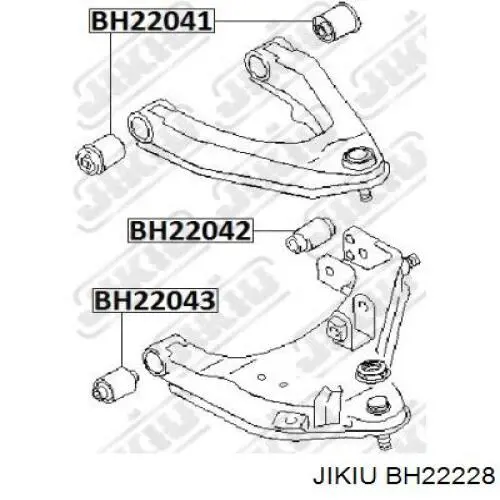 BH22228 Jikiu Сайлентблок переднього нижнього важеля