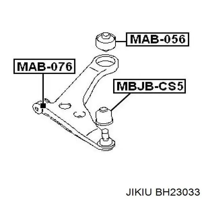 Купити BH23033 Jikiu Сайлентблок передньої підвіски