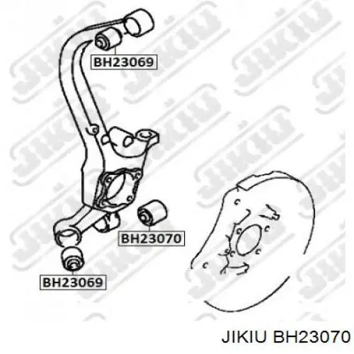 BH23070 Jikiu Сайлентблок цапфи задньої