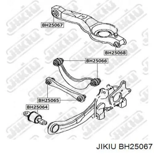 BH25067 Jikiu Сайлентблок задньої тяги