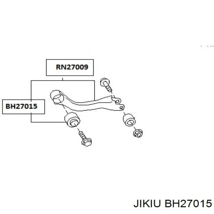 Сайлентблок цапфи задньої BH27015 Jikiu