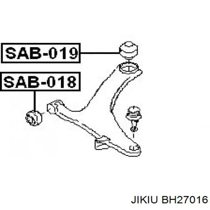 BH27016 Jikiu Сайлентблок переднього нижнього важеля