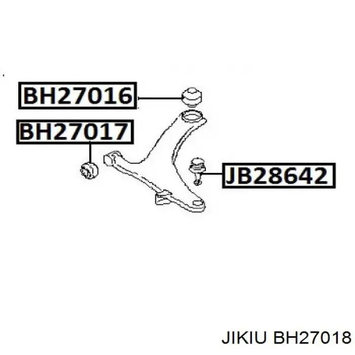 Купити BH27018 Jikiu Сайлентблок передньої підвіски