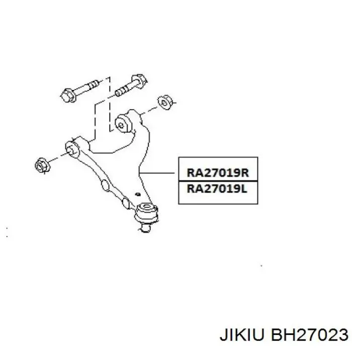 Сайлентблок заднього важеля Jikiu BH27023 ціна, від 8.06 USD