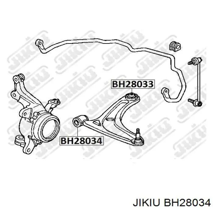 Сайлентблок переднього нижнього важеля BH28034 Jikiu