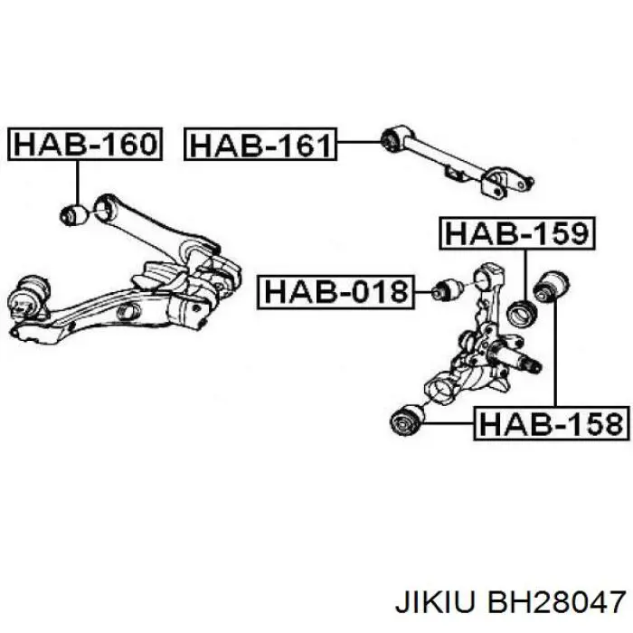 Сайлентблок заднього верхнього важеля DSS2265 Dayco