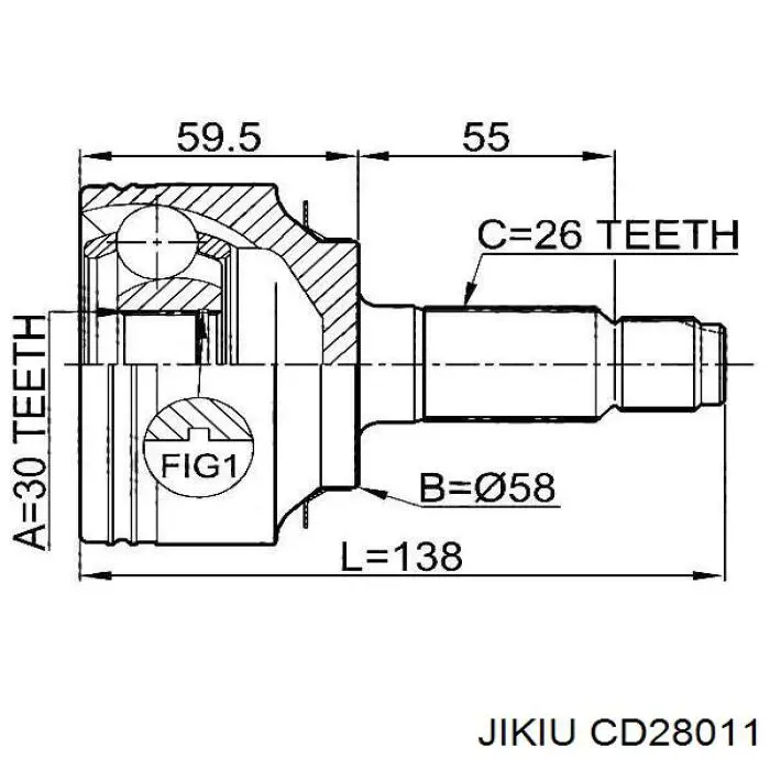 Пильник шарніра кутових швидкостей зовнішній передній Honda 44018S5DA01 ціна, від 93.41 USD