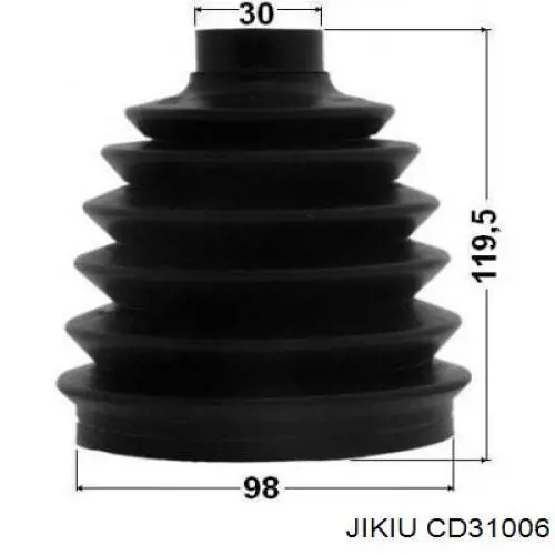 Пильник ШРУСа зовнішній, передній піввісі CD31006 Jikiu