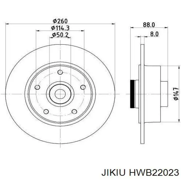 Купити HWB22023 Jikiu Підшипник задньої ступиці
