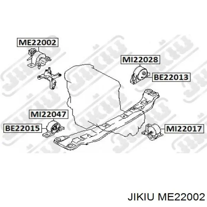 ME22002 Jikiu подушка (опора двигуна, права)