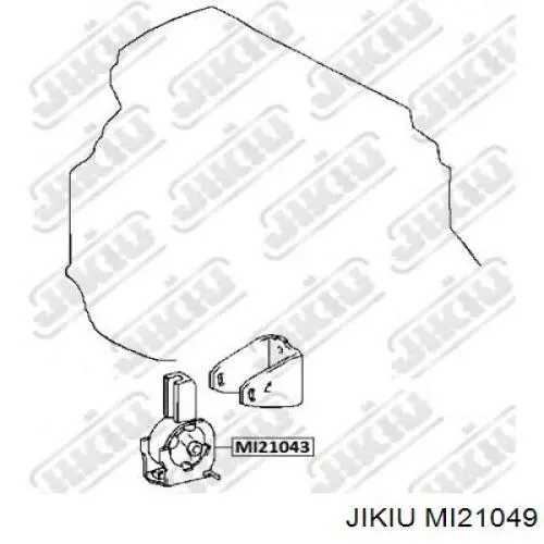 Подушка (опора) двигуна, передня MI21049 Jikiu