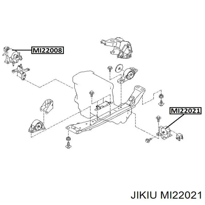 Купити MI22021 Jikiu Подушка (опора) двигуна, ліва