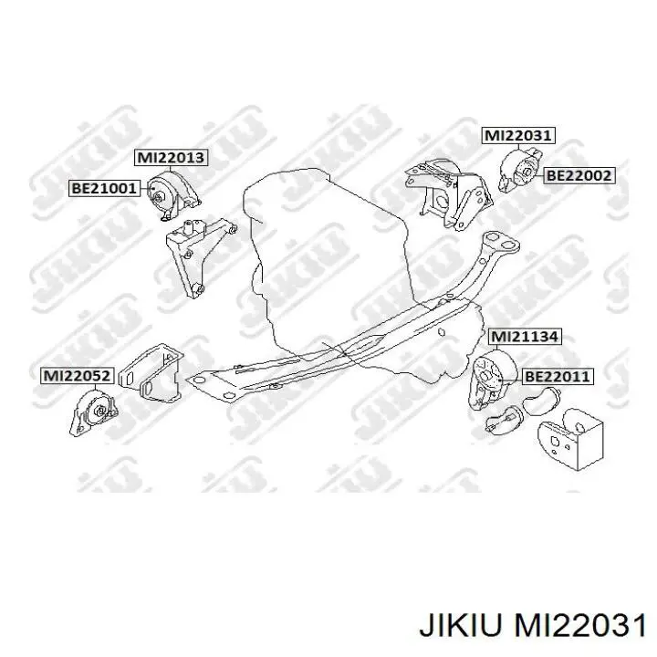 Подушка (опора) двигуна, задня MI22031 Jikiu