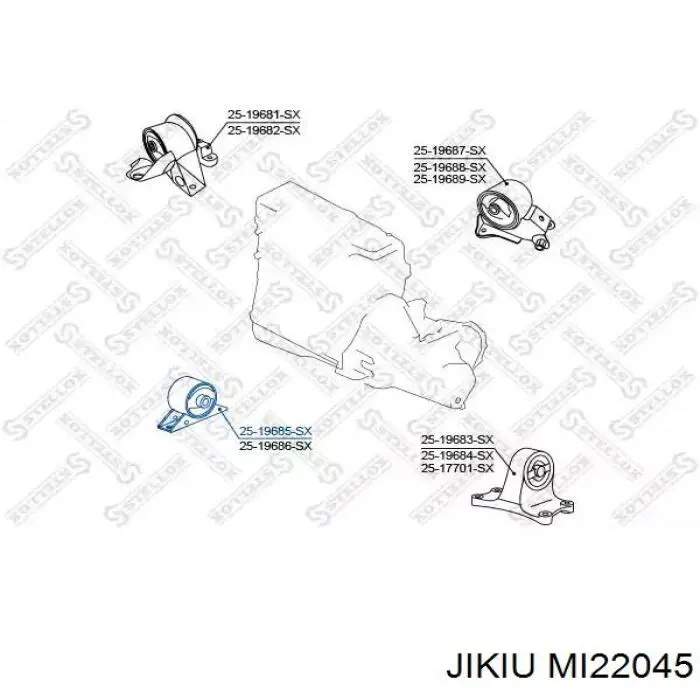Подушка двигуна передня MI22045 Jikiu