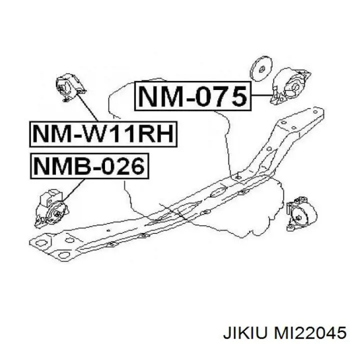 Подушка (опора) двигуна, передня Jikiu MI22045 ціна, від 15.42 USD