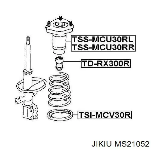 Подушка амортизатора заднього, правого Toyota 4875033061