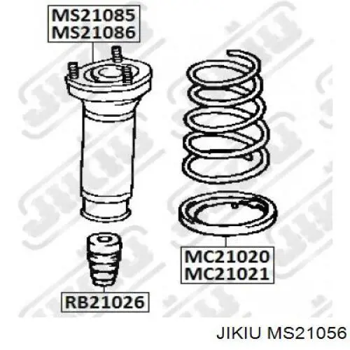 Опора амортизатора заднього, правого Jikiu MS21056 ціна, від 24.10 USD