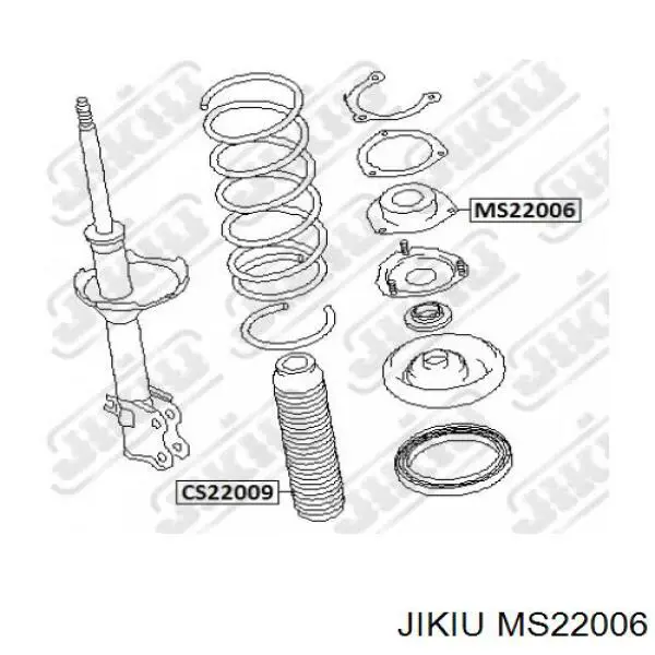 Опора стійки амортизатора переднього Jikiu MS22006 ціна, від 21.70 USD