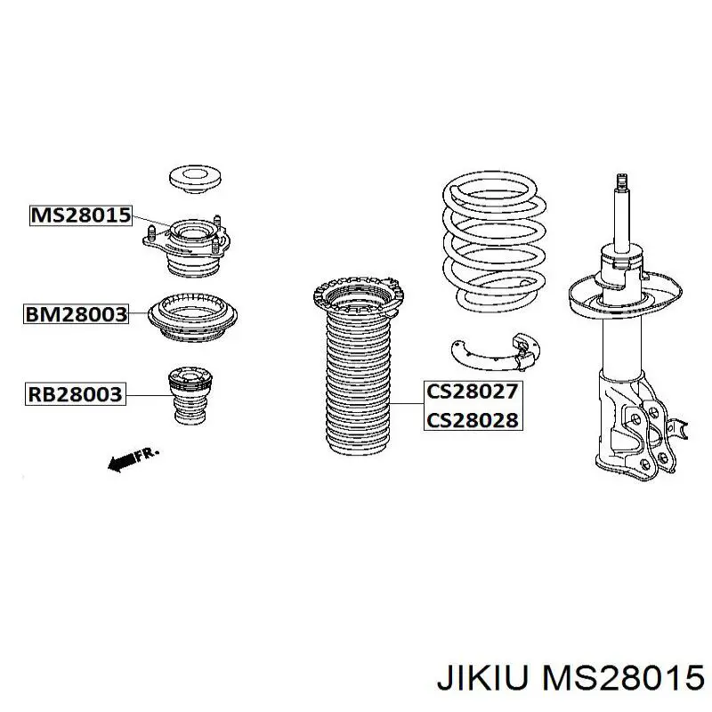 Опора амортизатора переднього MS28015 Jikiu