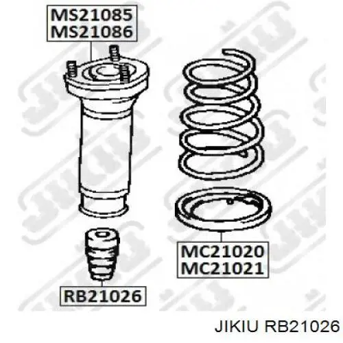 Буфер-відбійник амортизатора заднього RB21026 Jikiu