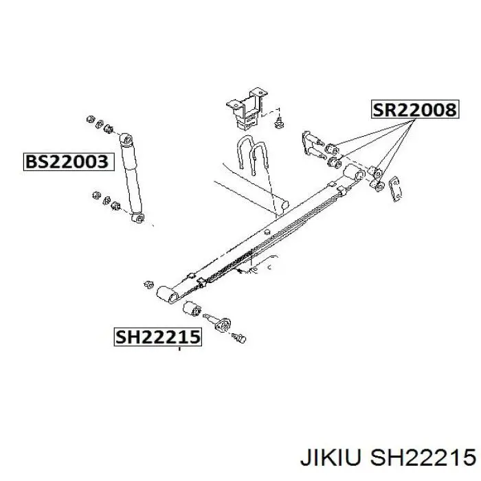 Сайлентблок ресори, передній Jikiu SH22215 ціна, від 8.14 USD