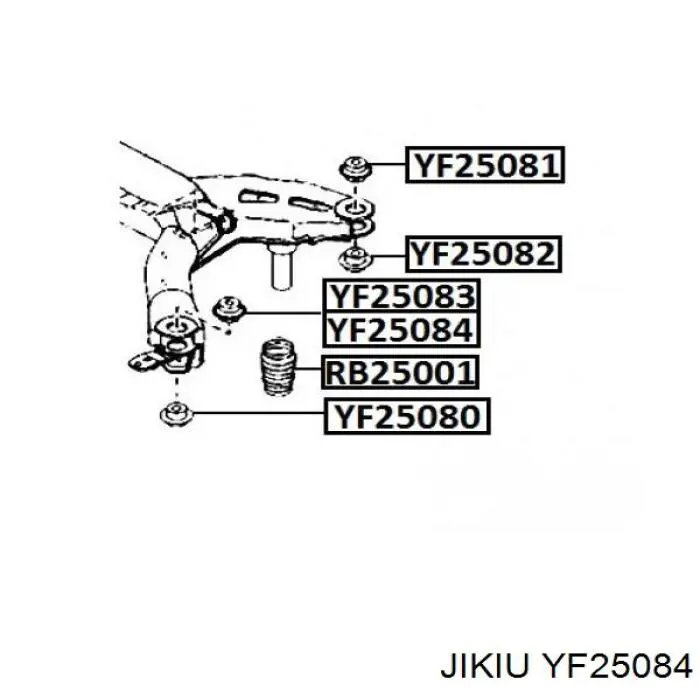YF25084 Jikiu Сайлентблок балки моста