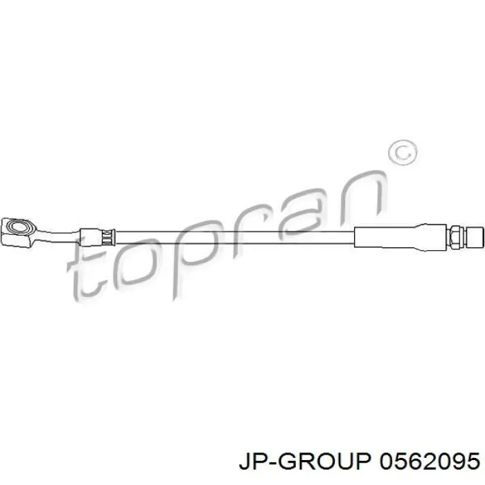 Шланг гальмівний передній JP Group 0562095 ціна, від 6.31 USD