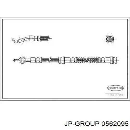 Гальмівні шланги передні 0562095 JP Group