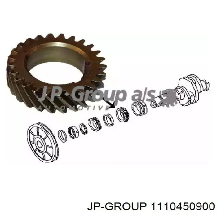Зірка-шестерня приводу коленвалу двигуна 1110450900 JP Group