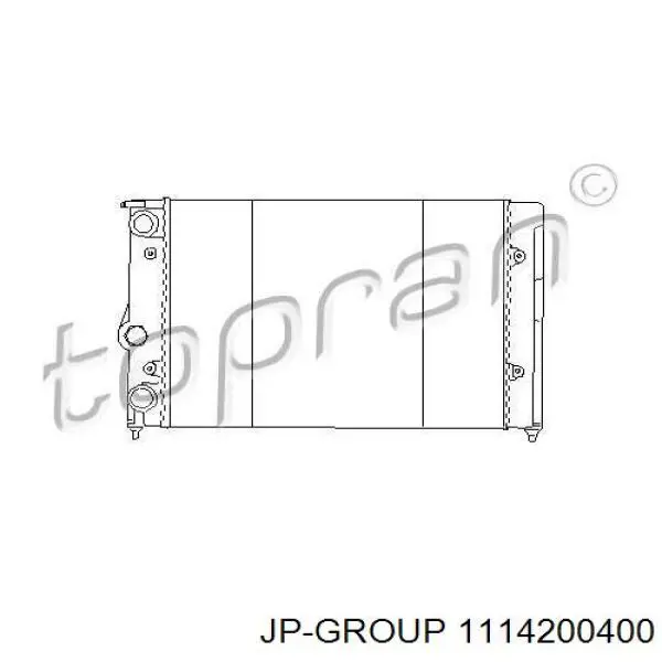 Радіатор охолодження двигуна 1114200400 JP Group