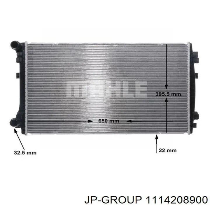 Радіатор основний JP Group 1114208900 ціна, від 88.84 USD