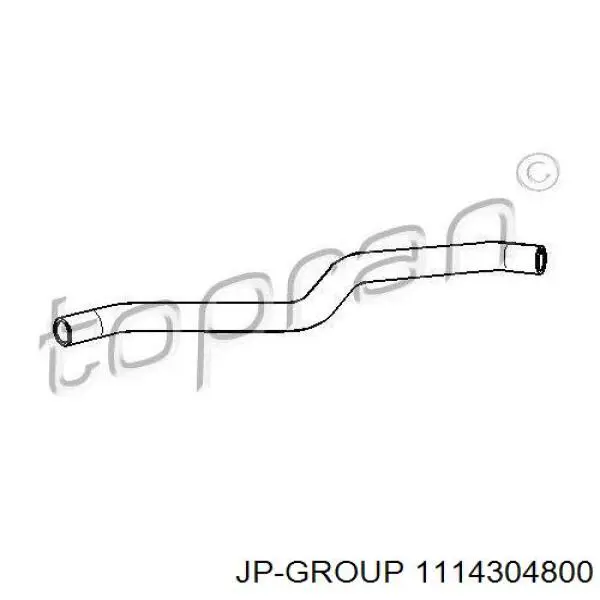 1114304800 JP Group шланг радіатора опалювача/пічки, обратка