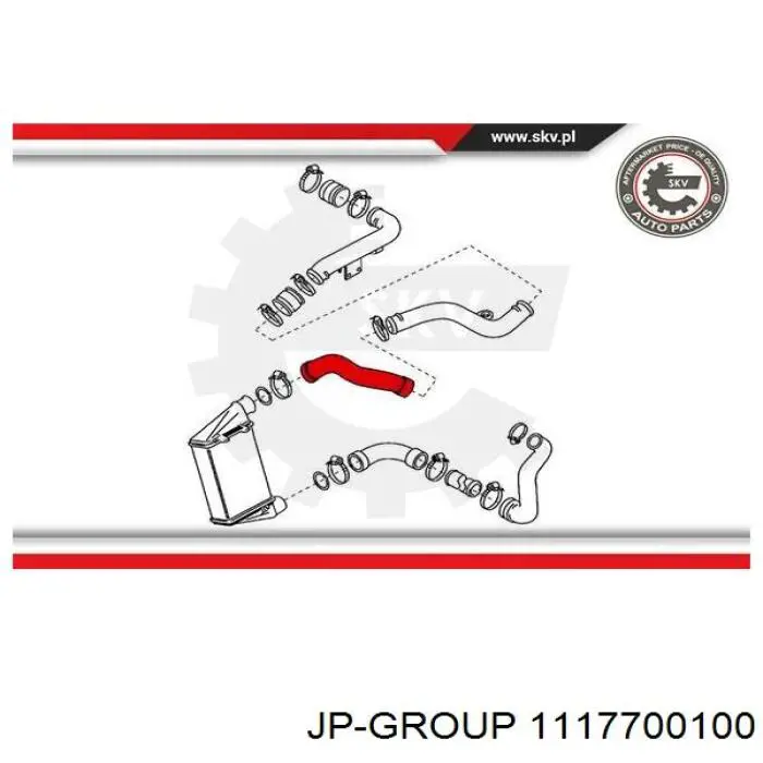 Купити 1117700100 JP Group Шланг/патрубок интеркуллера
