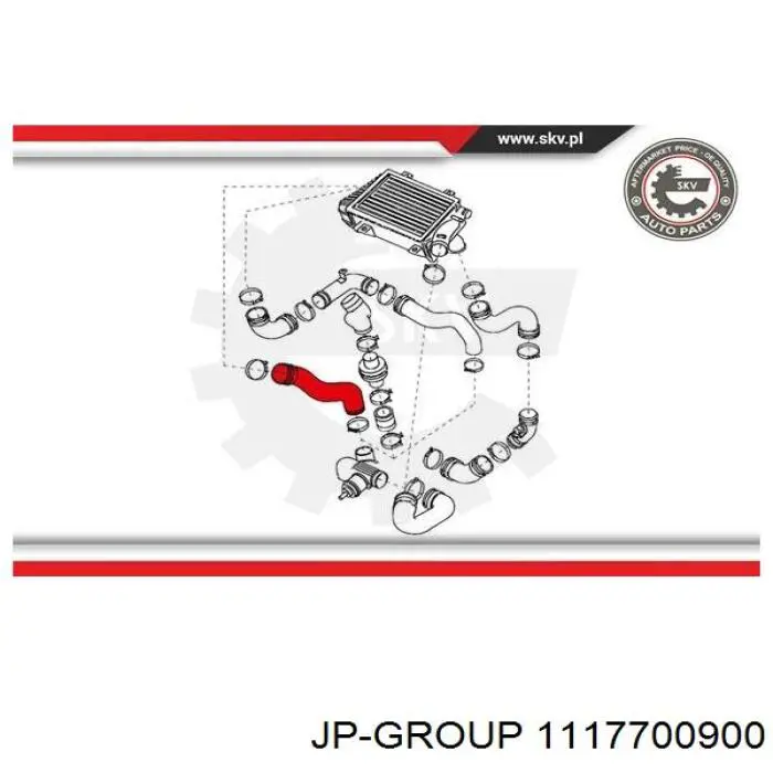 Купити 1117700900 JP Group Шланг/патрубок интеркуллера