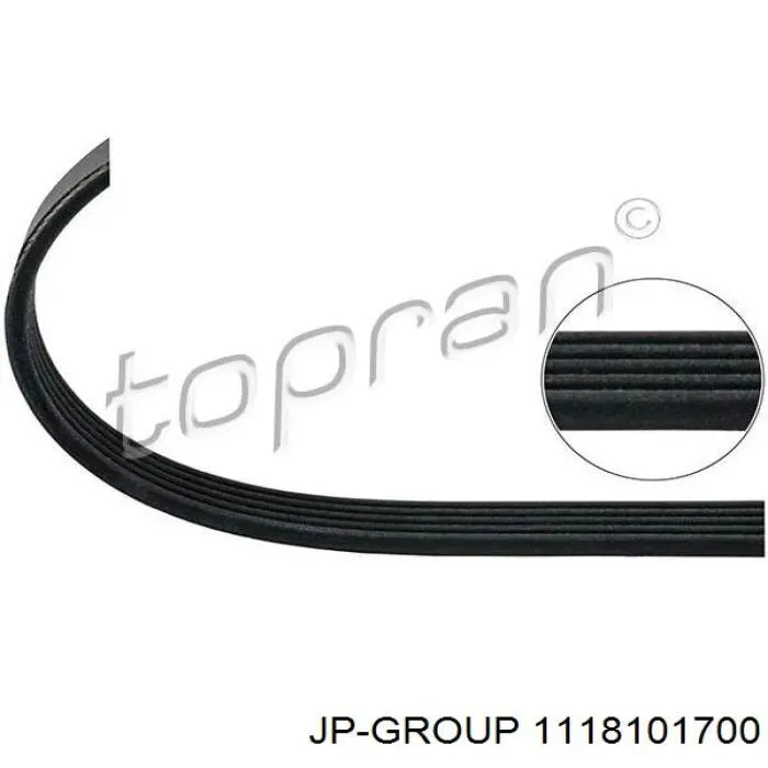 Клиновий ремінь JP Group 1118101700 ціна, від 6.81 USD