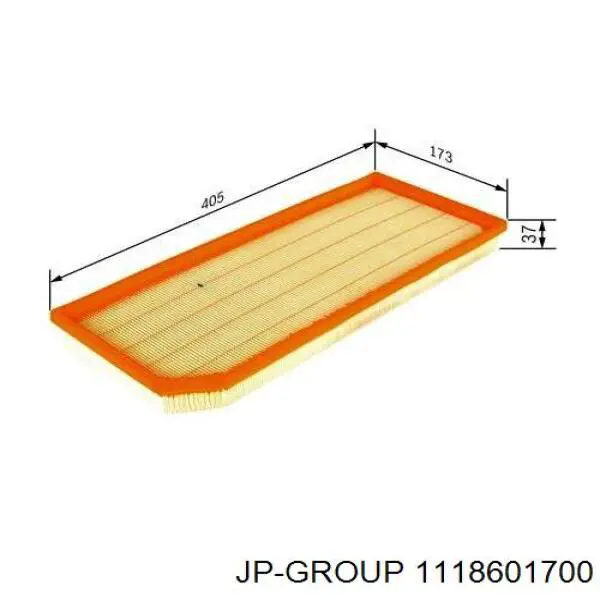 Елемент повітряного фільтра JP Group 1118601700 ціна, від 6.61 USD