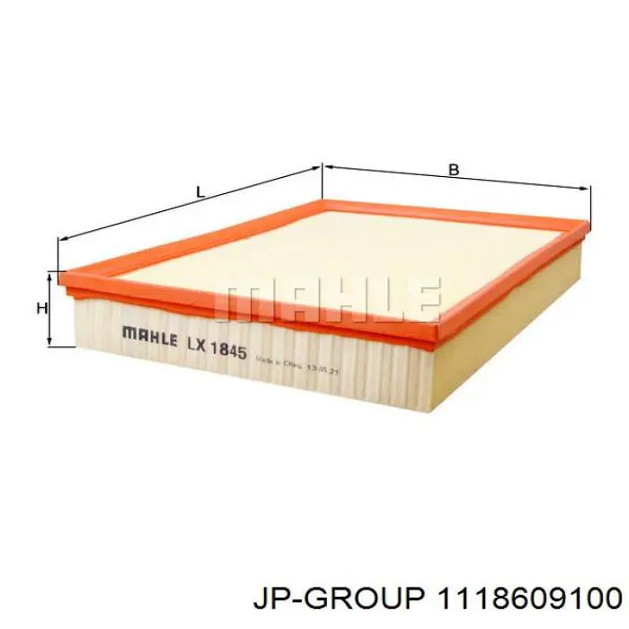 Фільтр повітряний 1118609100 JP Group