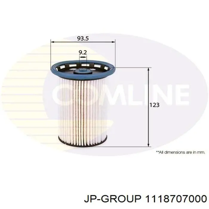 Фільтр тонкого очищення палива JP Group 1118707000 ціна, від 8.86 USD