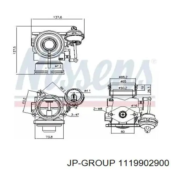 Купити 1119902900 JP Group Прилади управління системи рециркуляції
