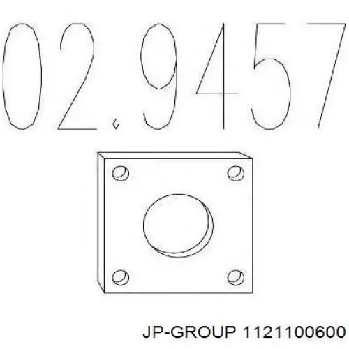 Прокладка глушника 1121100600 JP Group