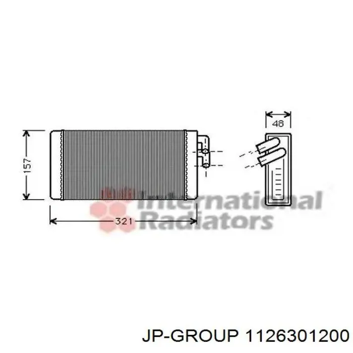 Радіатор обігрівача JP Group 1126301200