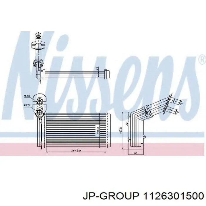 Купити 1126301500 JP Group Теплообмінник