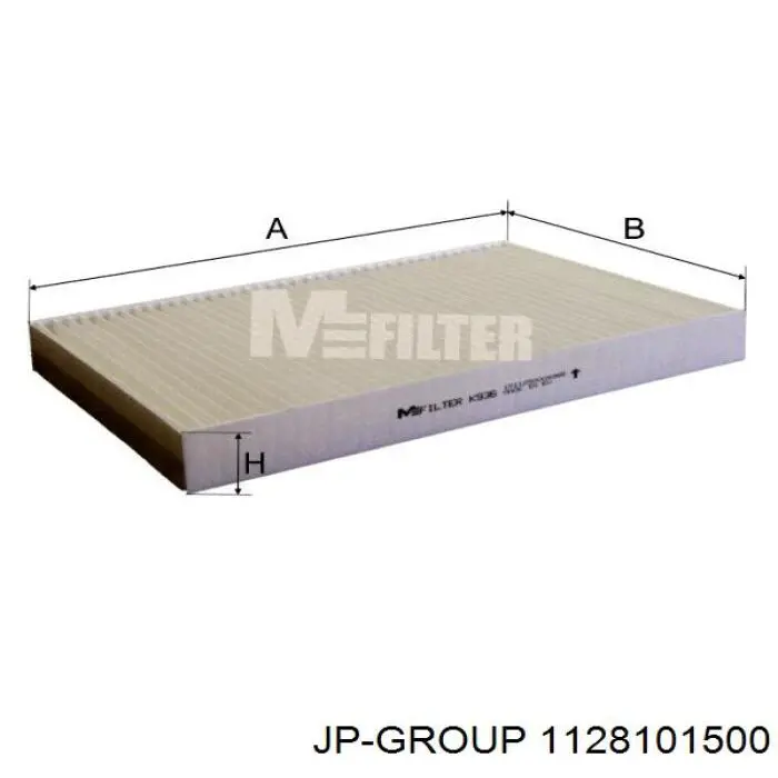 Фільтр салону 1128101500 JP Group