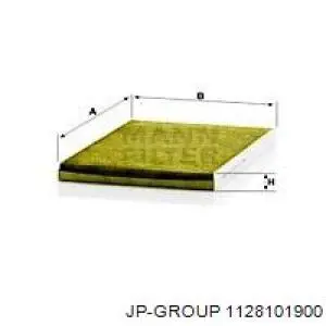 Купити 1128101900 JP Group Фільтр салону вугільний