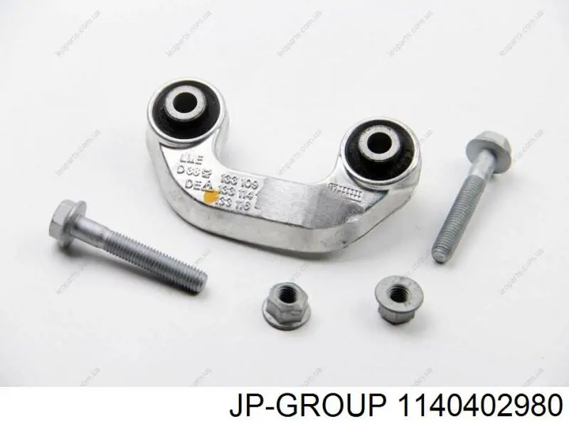 Стійка стабілізатора, переднього, права JP Group 1140402980 ціна, від 9.17 USD
